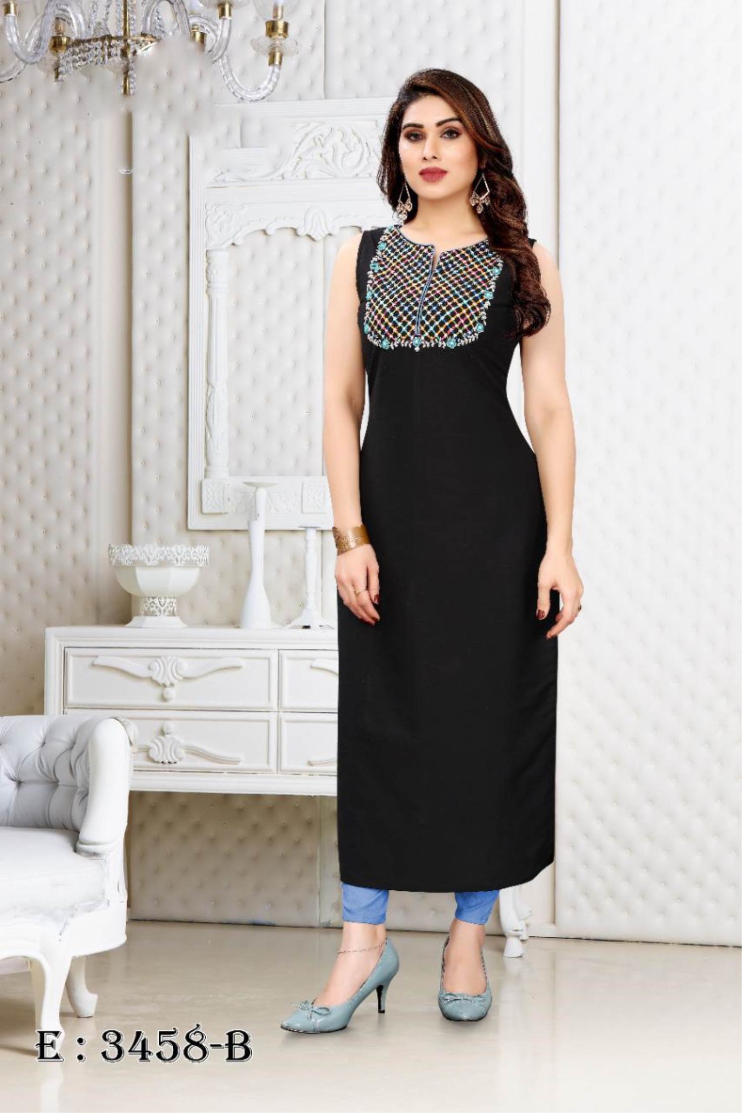 Black party cheap wear kurti