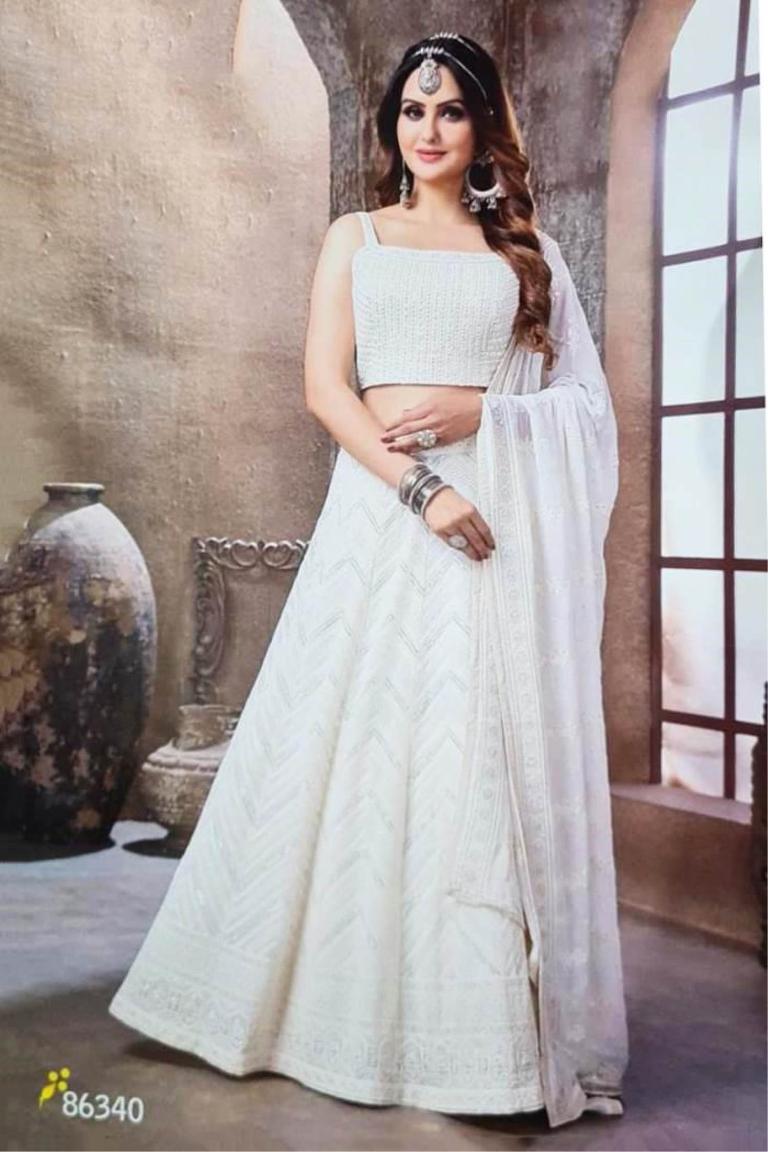 Cream colour deals lehenga choli