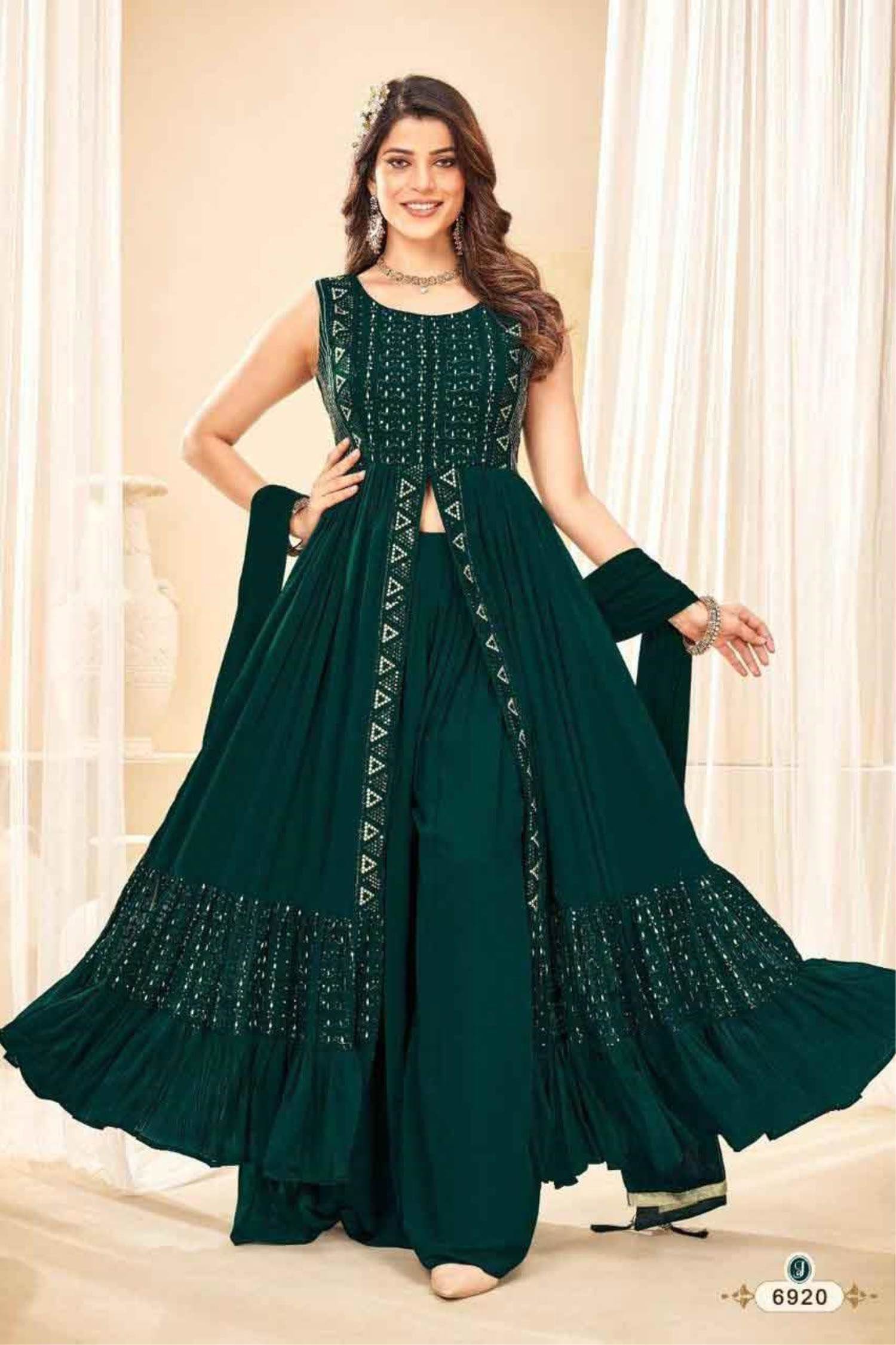 Glossy Womens Wear Peacock Blue Color Pure Georgette With Cording & Stone  Work Anarkali Suit | Designer gowns, Pakistani dresses, Anarkali gown
