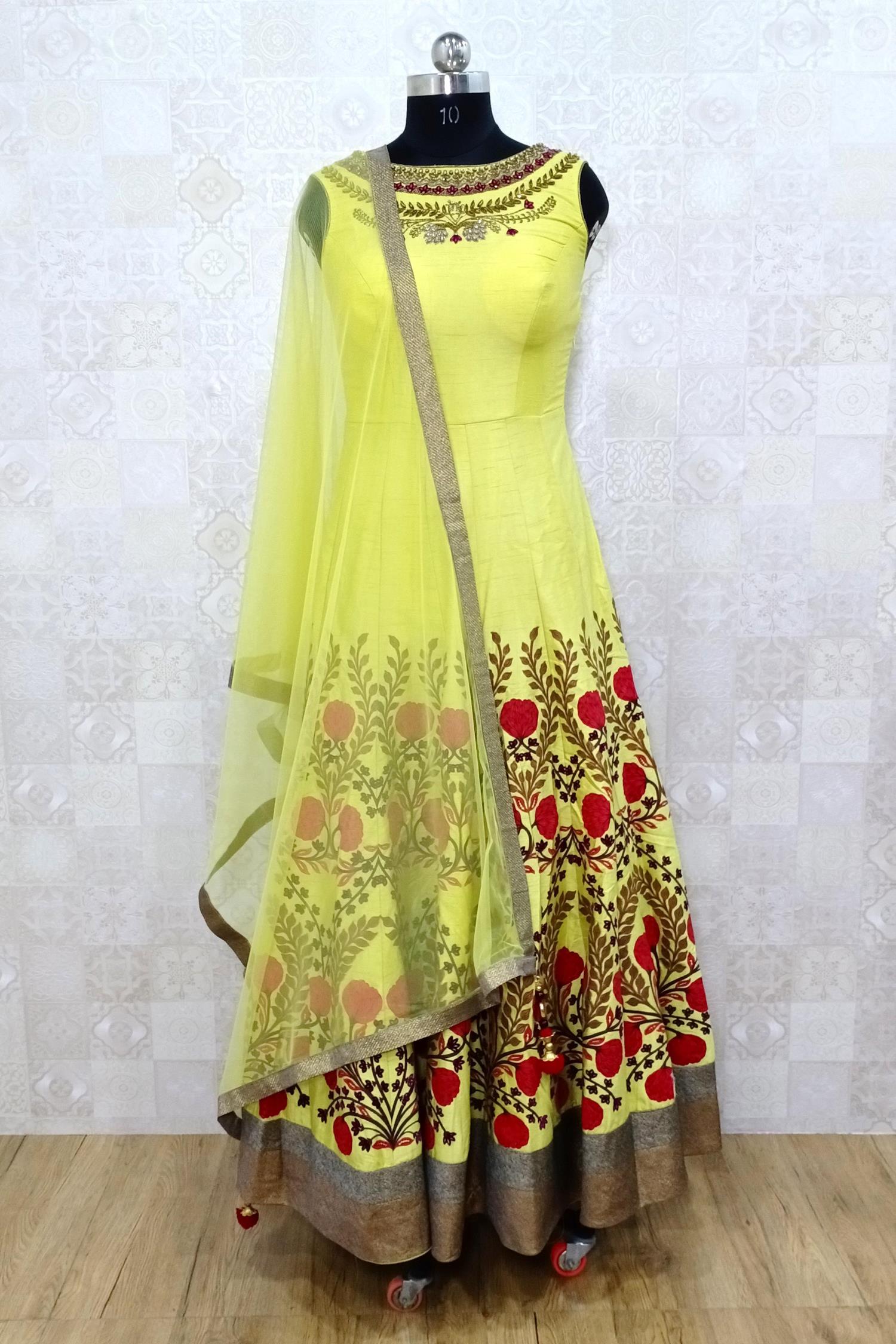 gown for party with dupatta