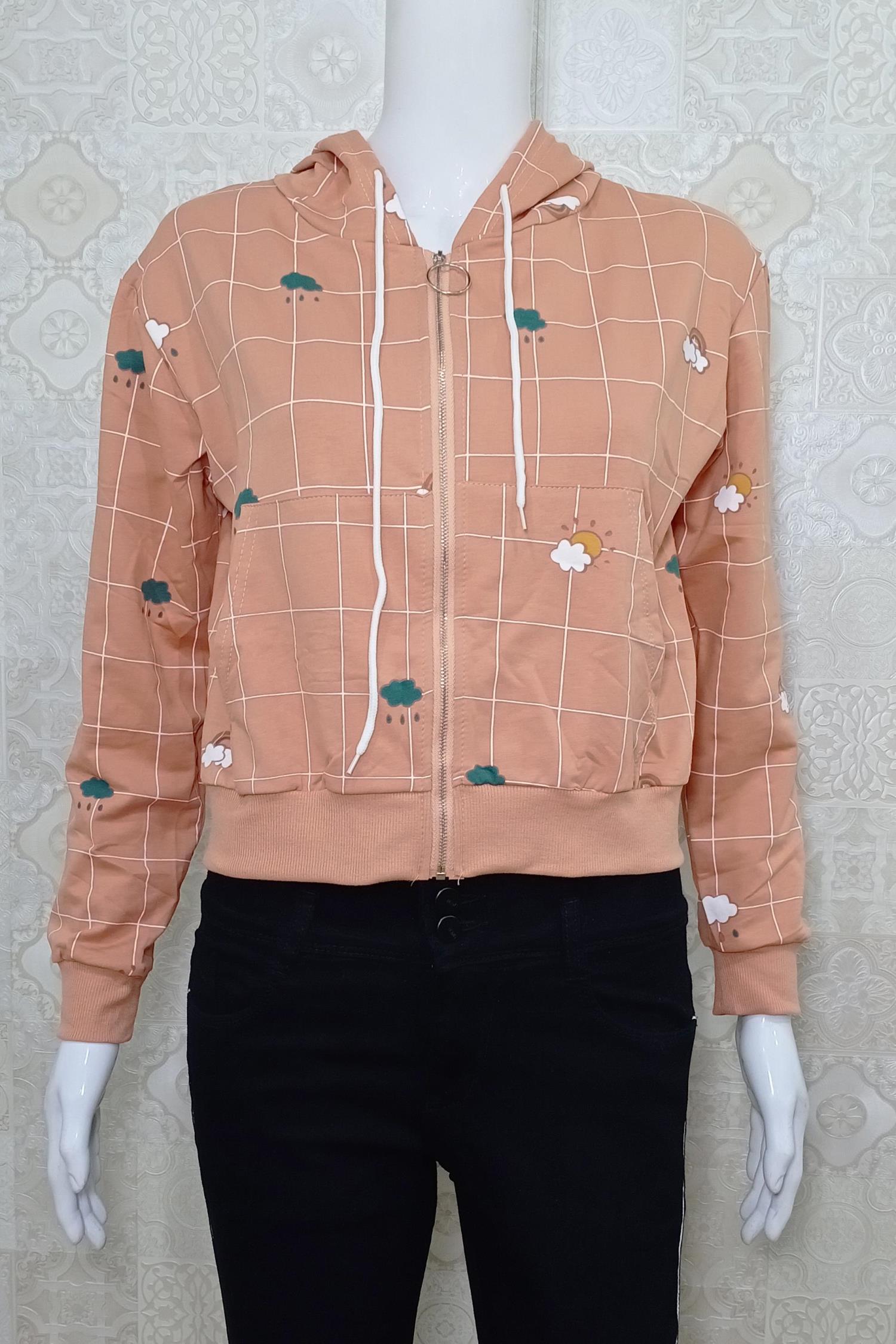 peach color nike hoodie
