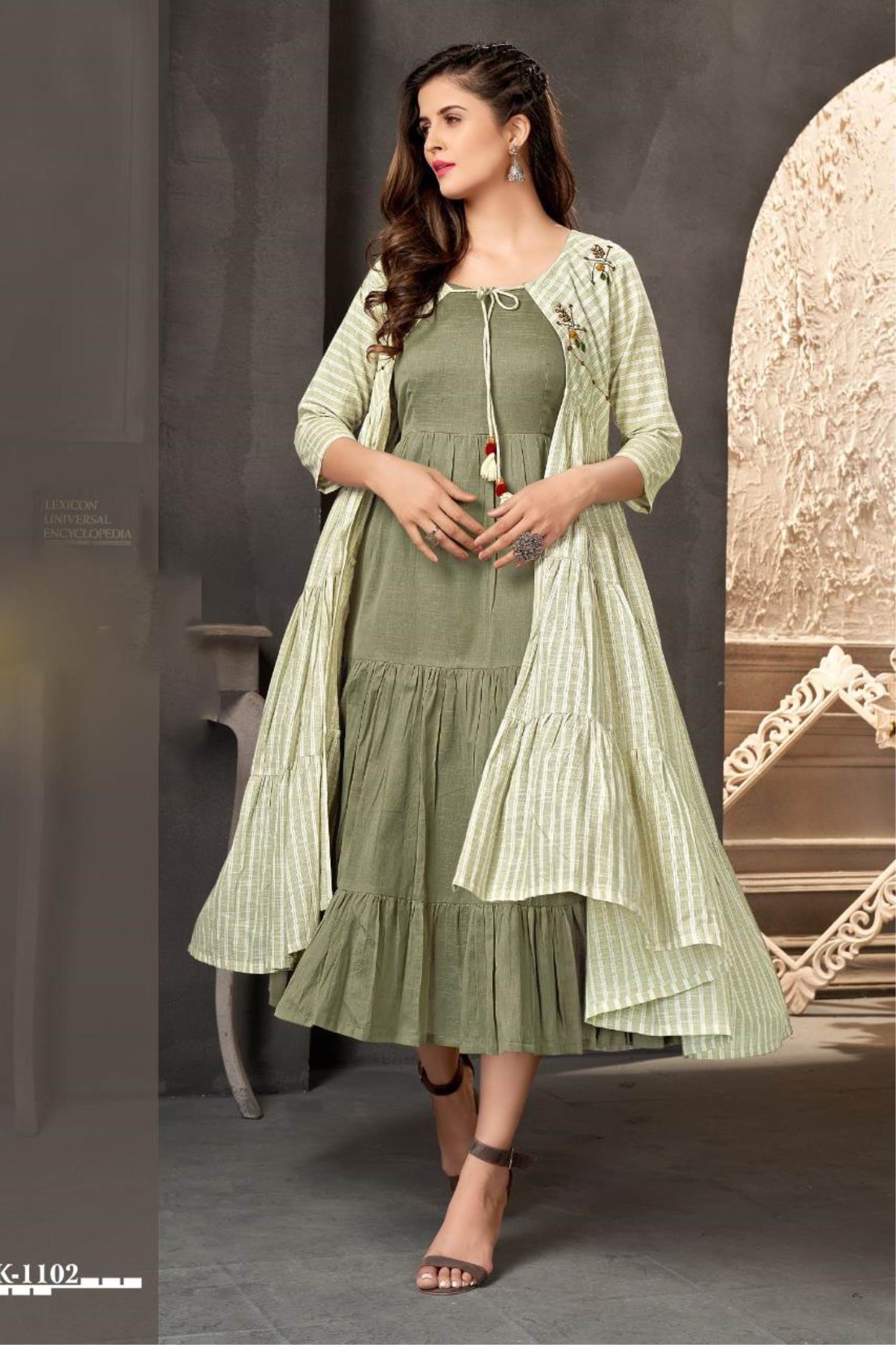 Paavi Present Chandni Designer Rayon Kurti With Koti Catalogue