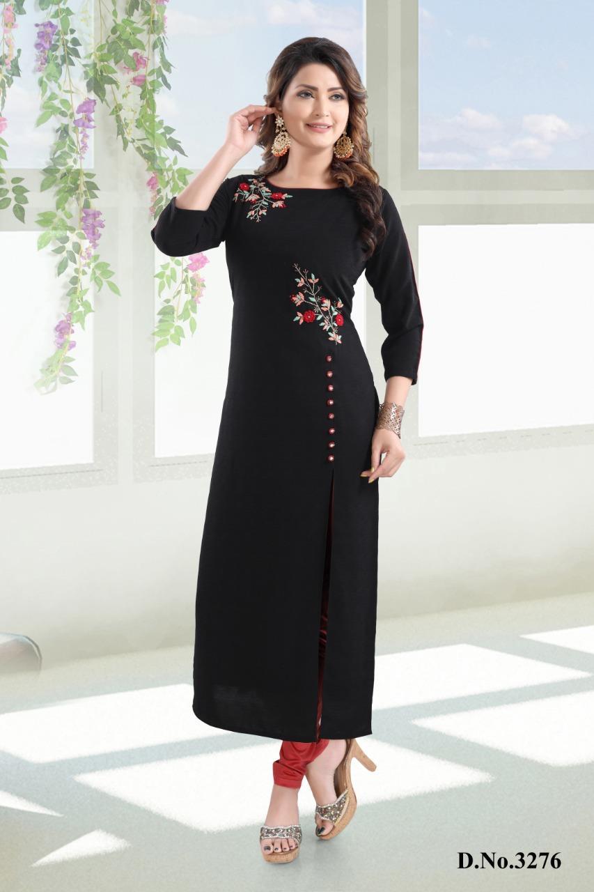 Black Printed Cotton Kurti For Women | Kurti designs, Kurti designs latest,  Designer kurtis online