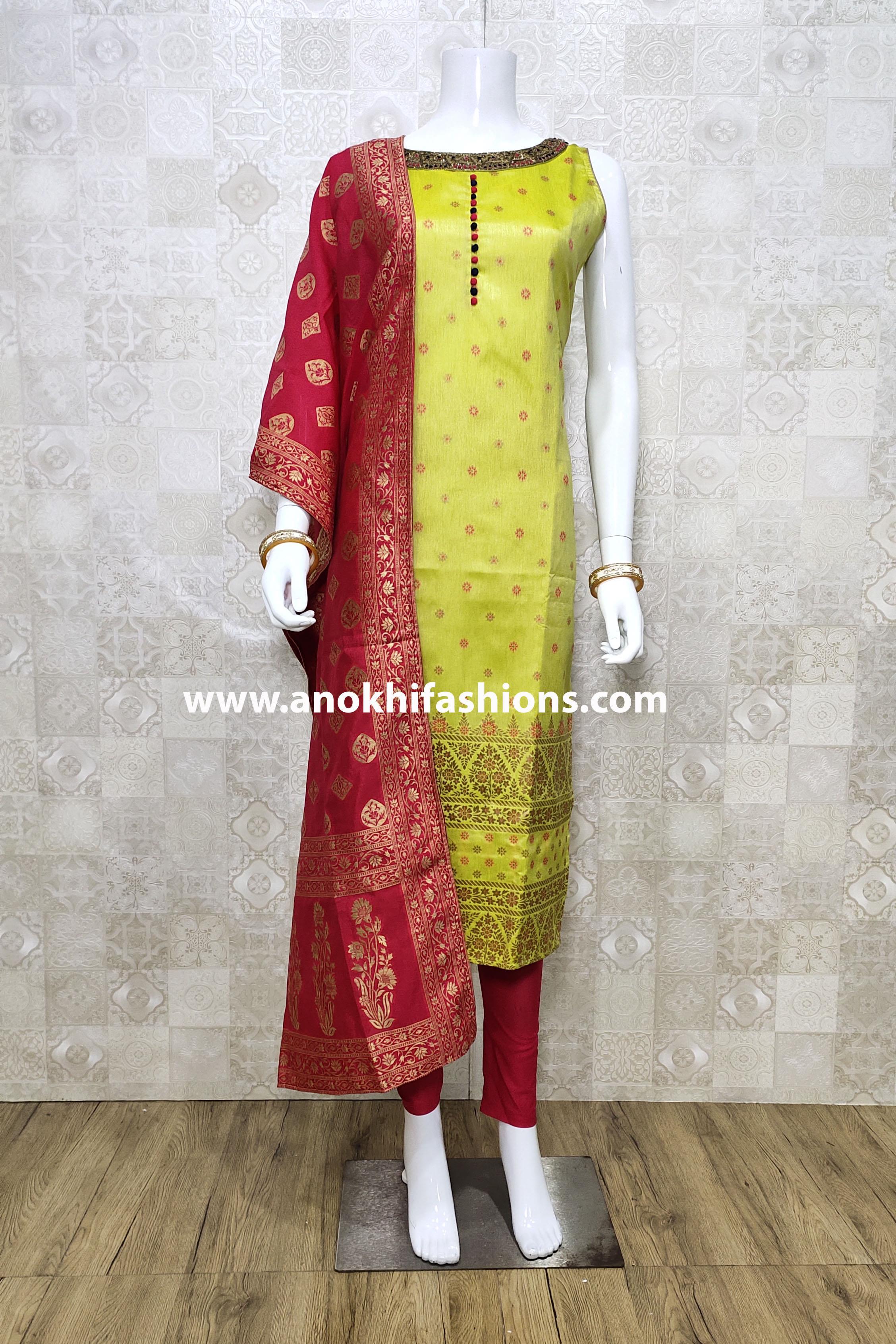 Liril and Green Color Combination Gharara Suit With Dupatta :: MY SHOPPY  LADIES WEAR