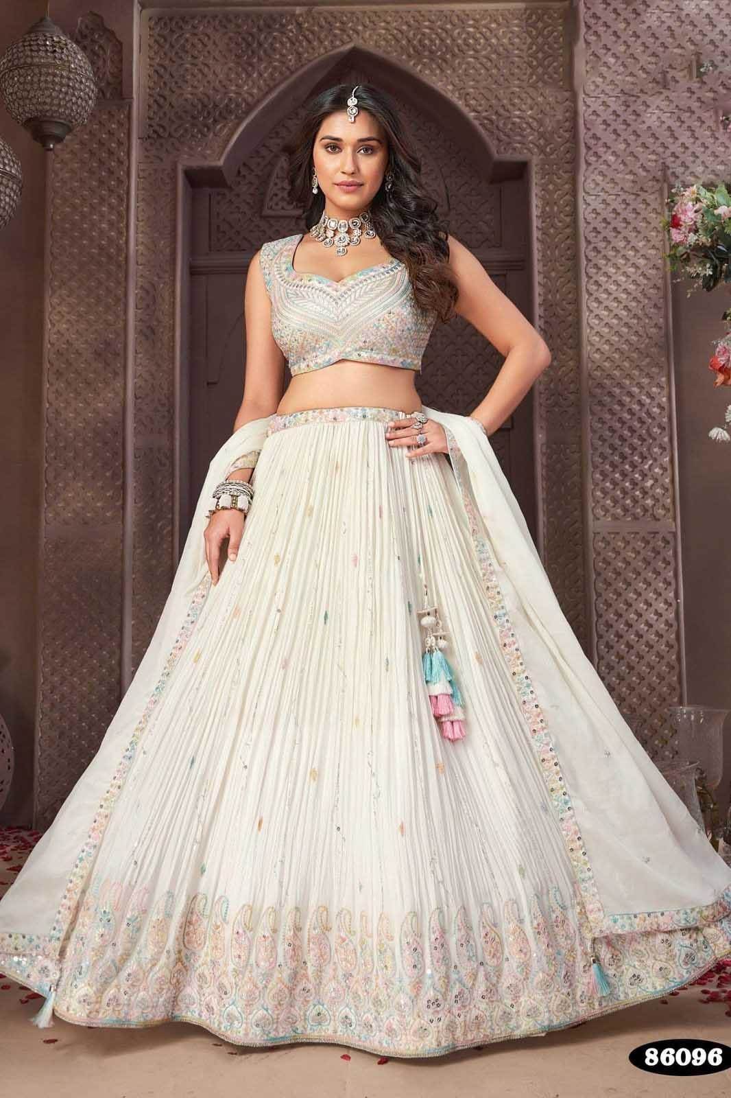 Off White Color Party Wear Designer Lehenga Choli ANOKHI FASHION
