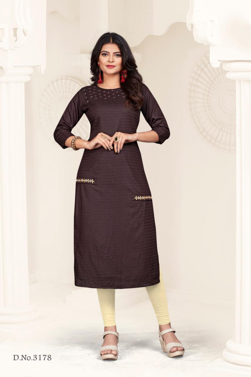 brown color kurti