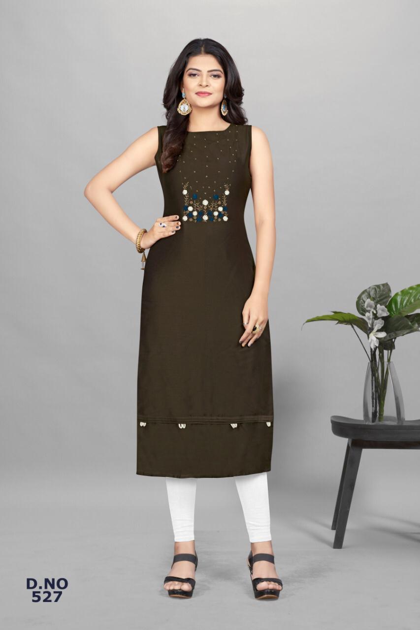 brown color kurti