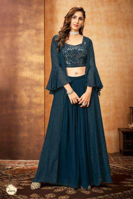 indo western plazo suits