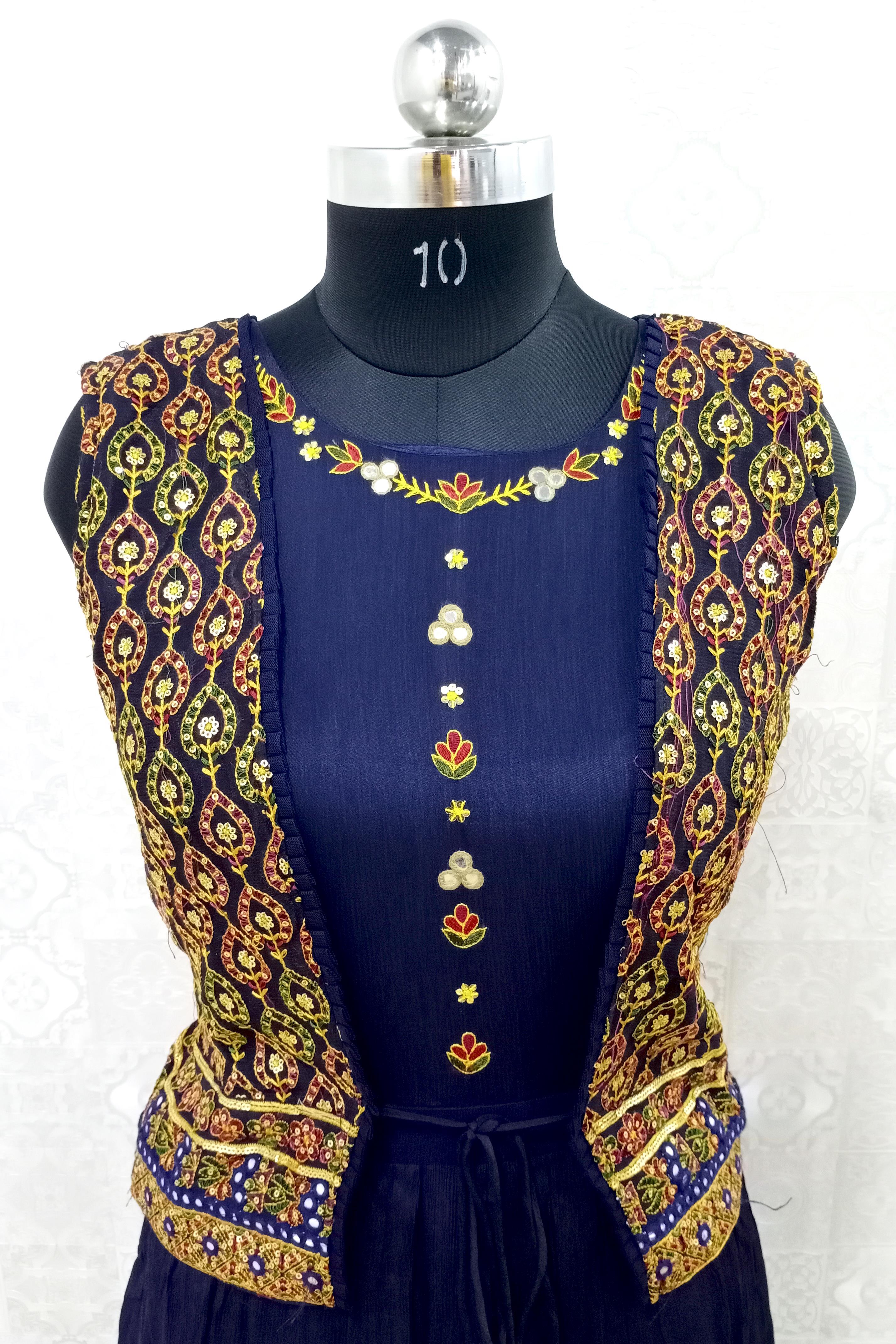 navy blue traditional attire