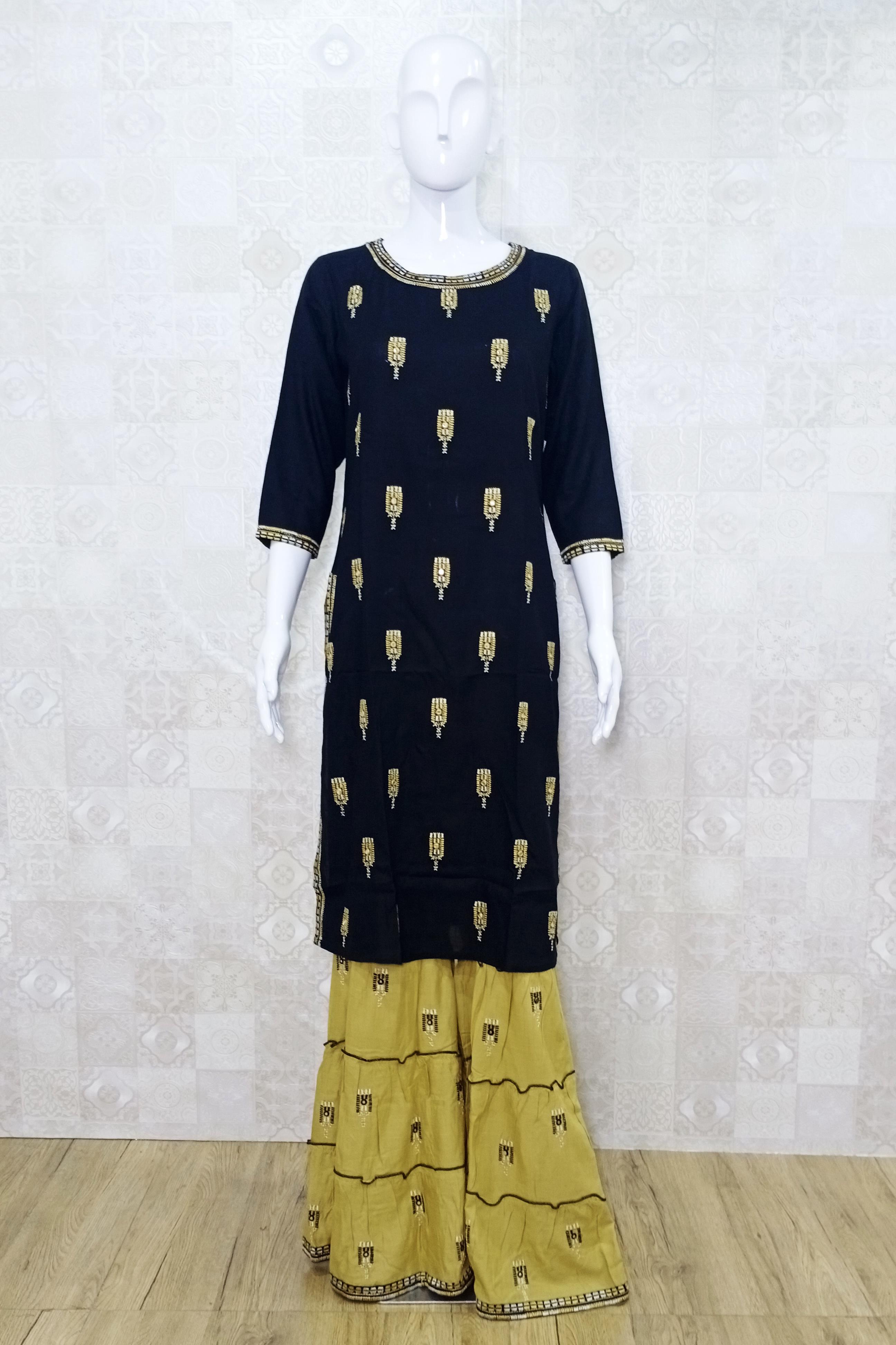 gharara in yellow colour