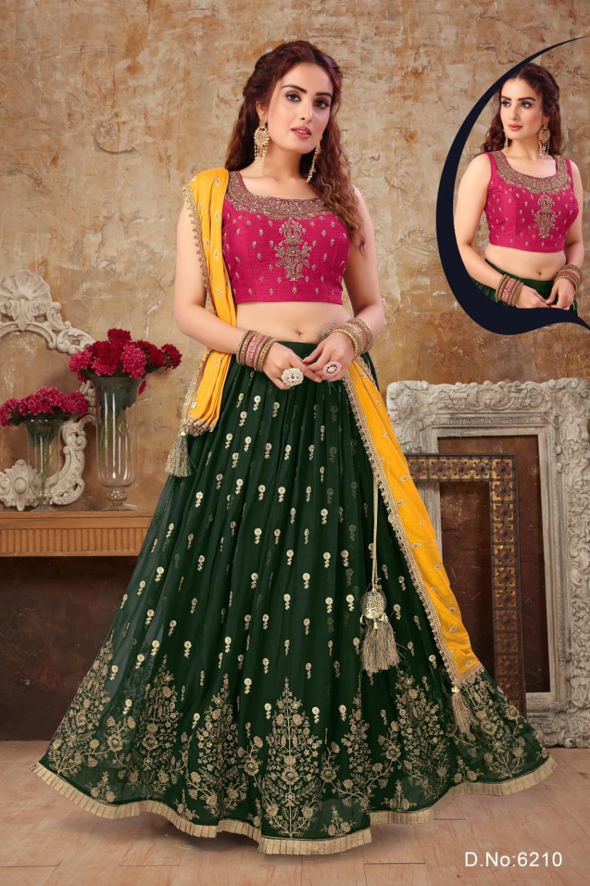 Pesto Green Wedding Lehenga from Jannat Collection Shringarmati – Panache  Haute Couture