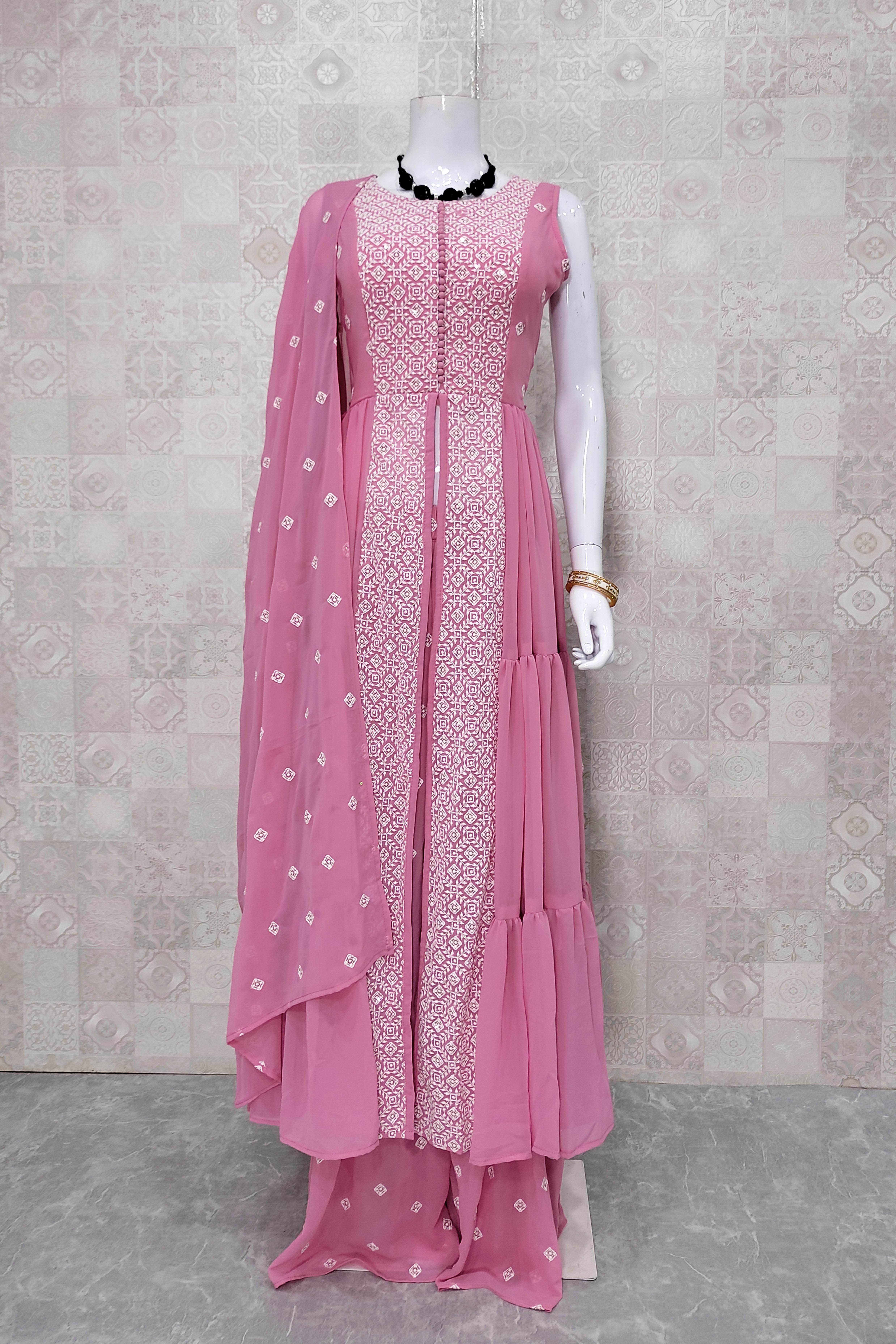 Light pink and clearance dark pink combination dresses