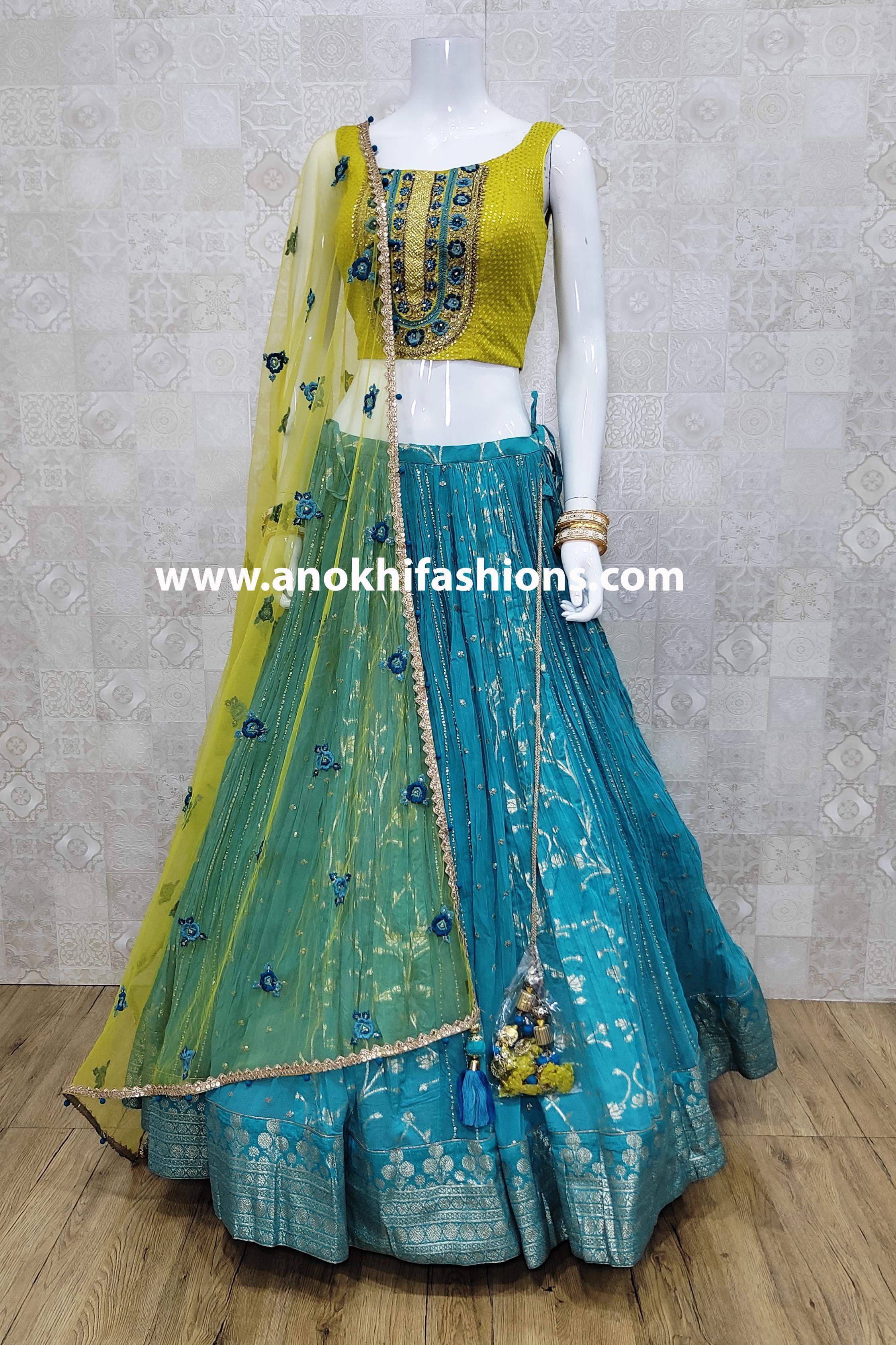 Sky Blue Lehenga Choli