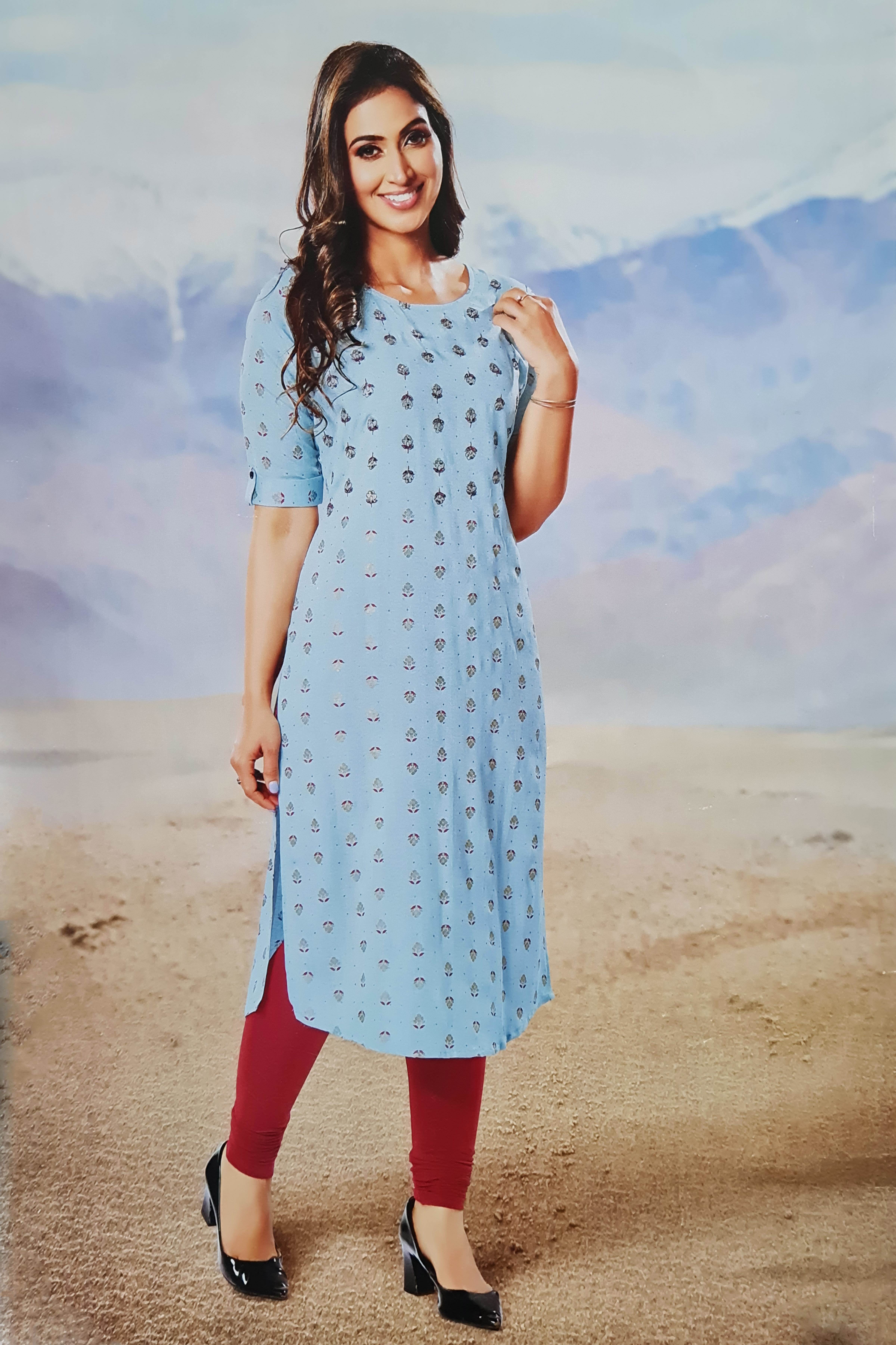 Buy PATRORNA Dark Blue Regular Fit Kurti for Women Online @ Tata CLiQ