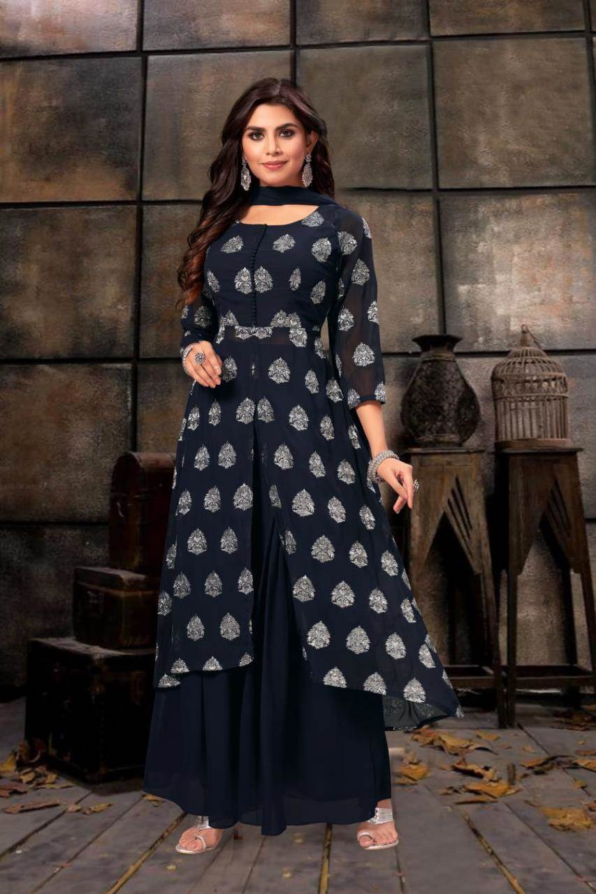 Parv Collections Kurti with gota with work and plazo Designer Kurti Palazzo  Set, 18-40 at Rs 1550/piece in New Delhi