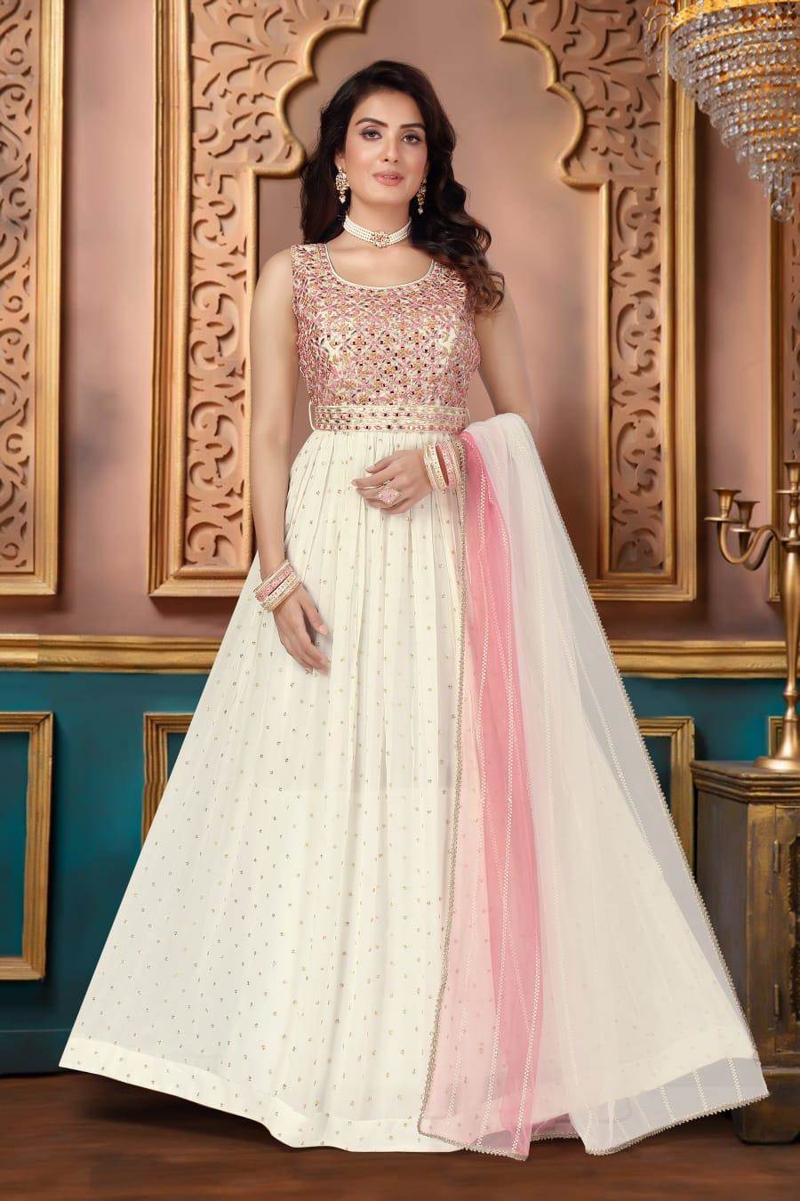 Look wondrously gorgeous at the next festive occasion wearing this pretty  Aishwarya Design Studio Anarkali Suits. ht… | Stylish gown, Indian dresses,  Anarkali dress