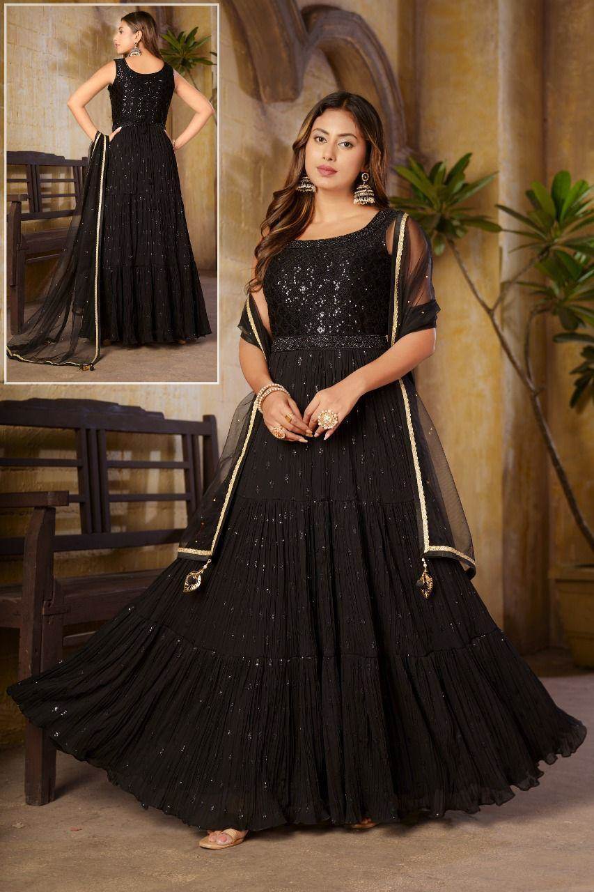 Shop the Latest Black Color Gown Online at Best Price