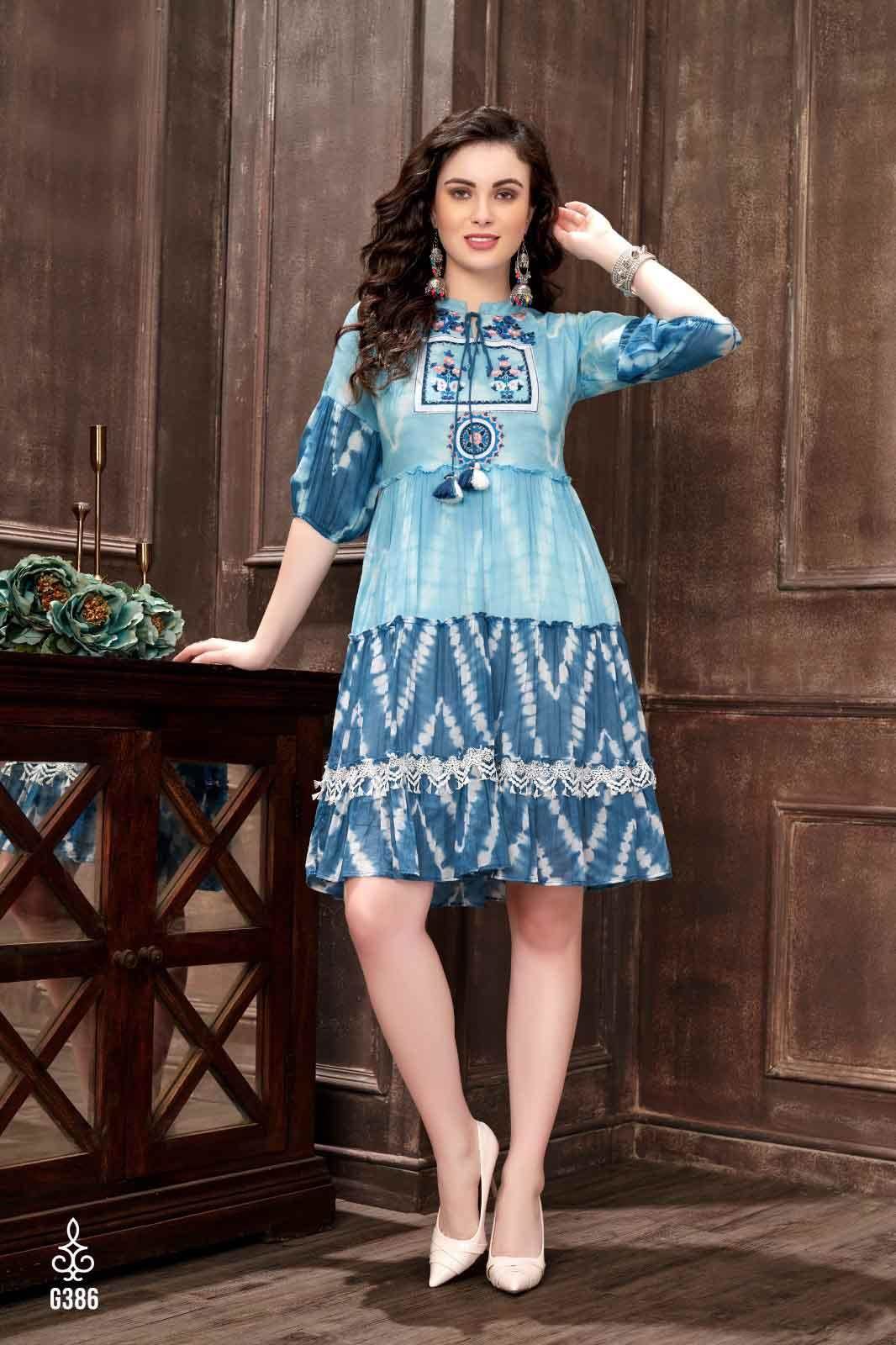 IshDeena Indian Kurti Tops for Women Indian Style Short Kurtis Kurta Boho  Tunics Peasant Shirts Blouses Rayon & Cotton Silk (Medium/Blue Gray) at  Amazon Women's Clothing store