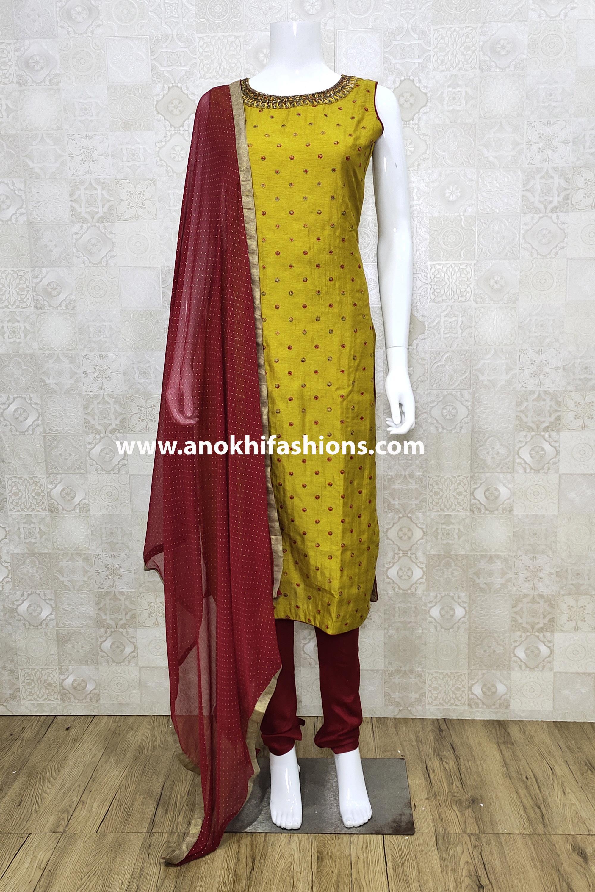 Grey and Yellow Color Combination Indo Western Gharara Suit With Dupatta ::  MY SHOPPY LADIES WEAR