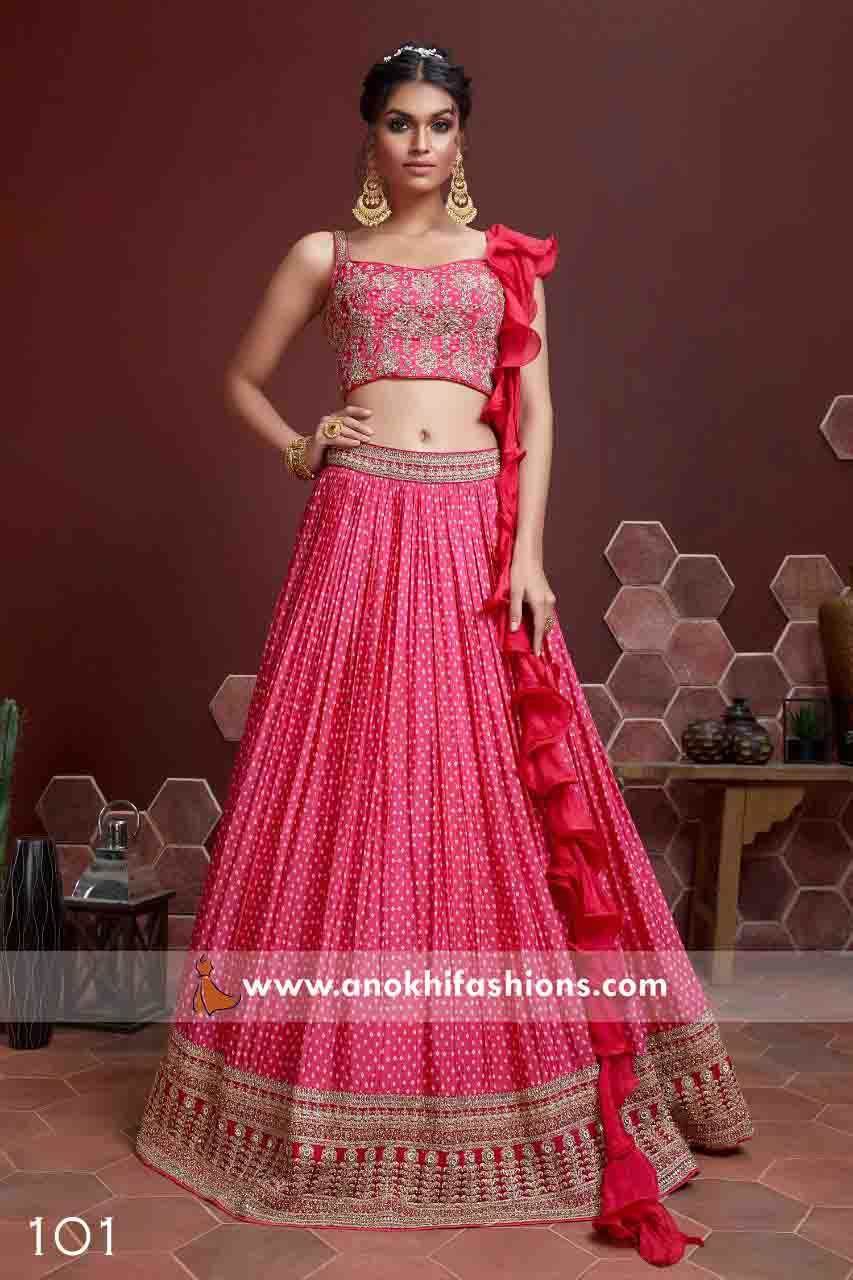 Buy Semi Stitched Lehenga Choli Online in India at Karagiri