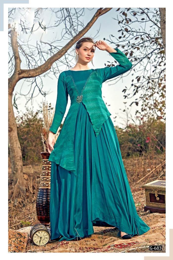 Rama Color Party Wear Designer Gown :: ANOKHI FASHION Rama Color Party Wear Designer Gown :: ANOKHI FASHION