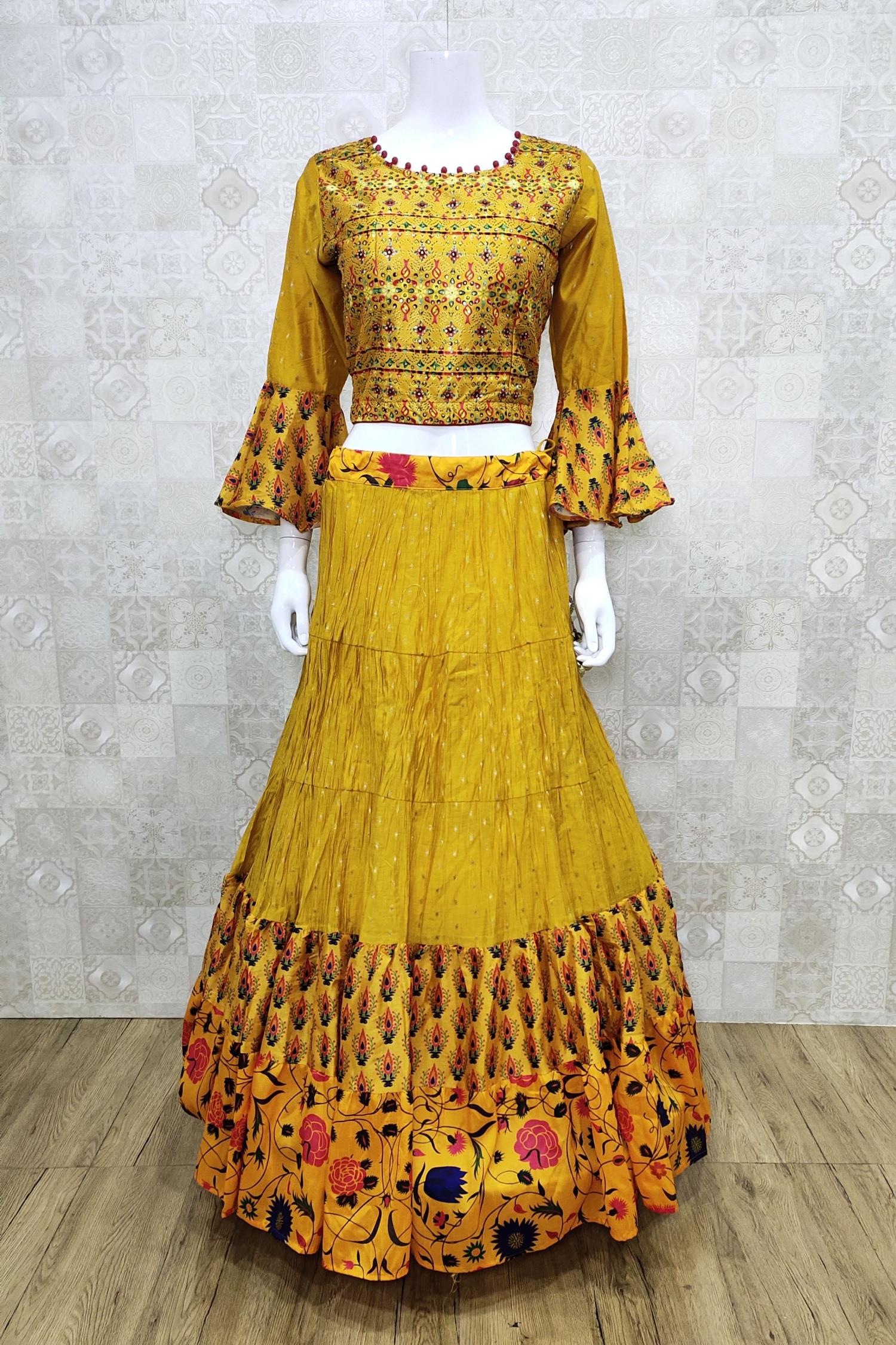 Mustard Color Party Wear Lehenga Choli With Dupatta ANOKHI FASHION