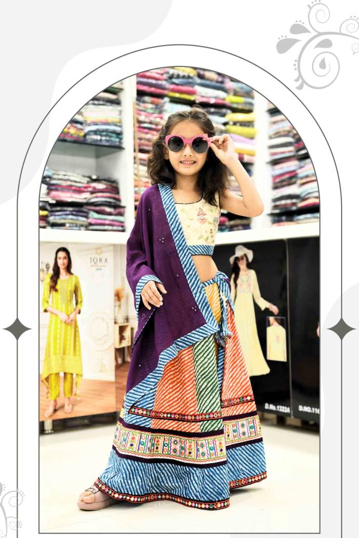 Peacock Color Party Wear Girls Wear Crop Top