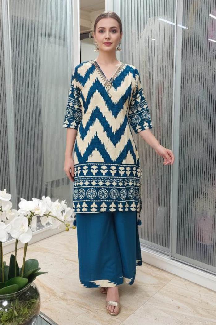 T.Blue Color Trendy Co-Ord Set