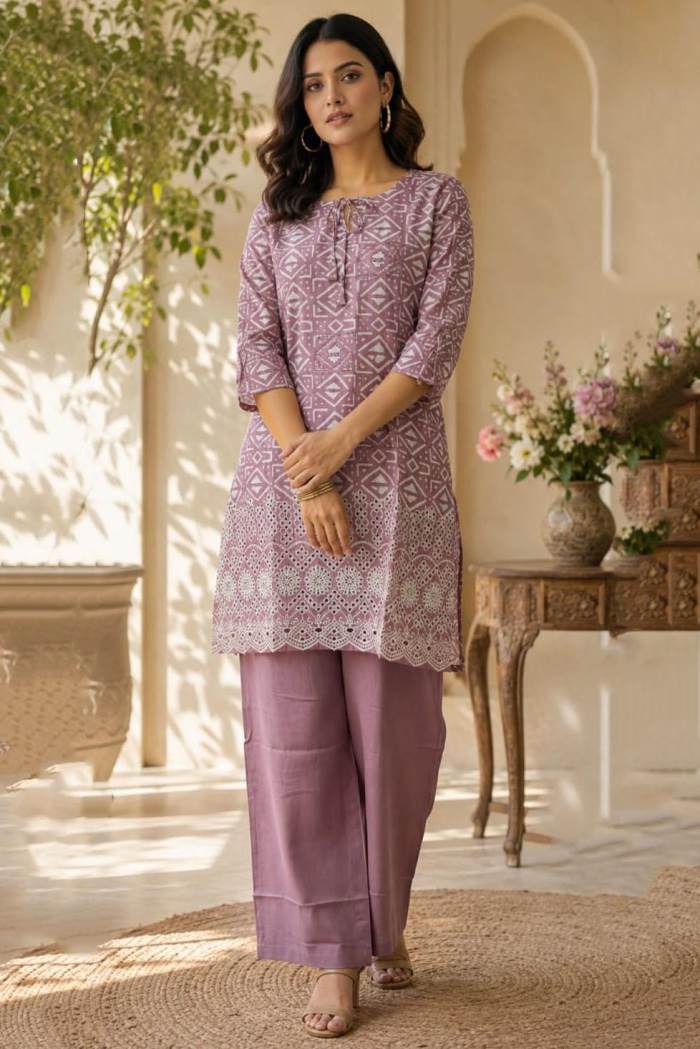 Purple Colour Casual Premium Collection CO-ORD set