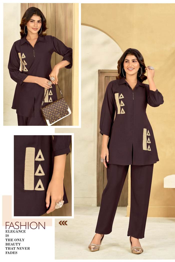 Brown Colour Casual Collection CO-ORD Set