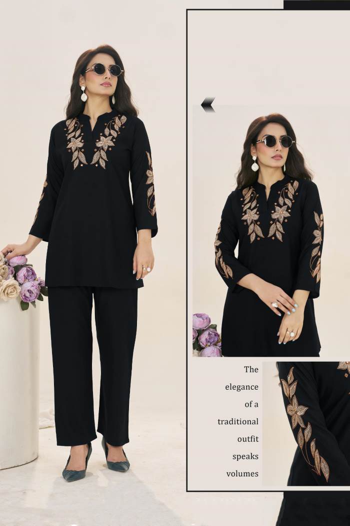 Black Colour Casual Collection CO-ORD Set