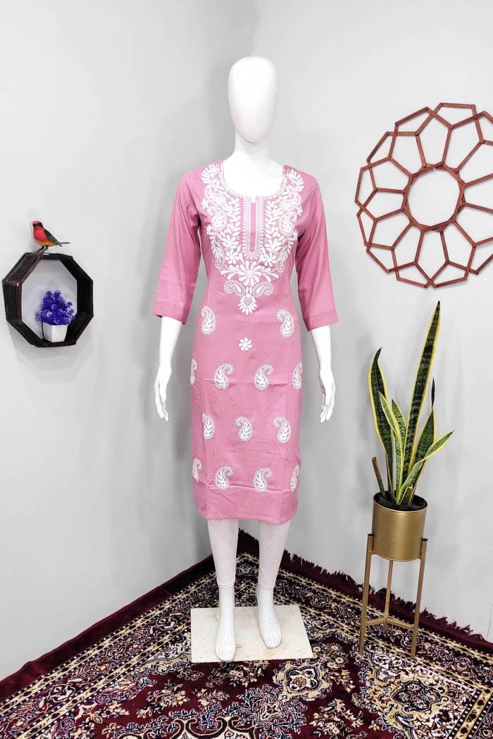 Gajari Color Casual Wear Designer Straight Kurti