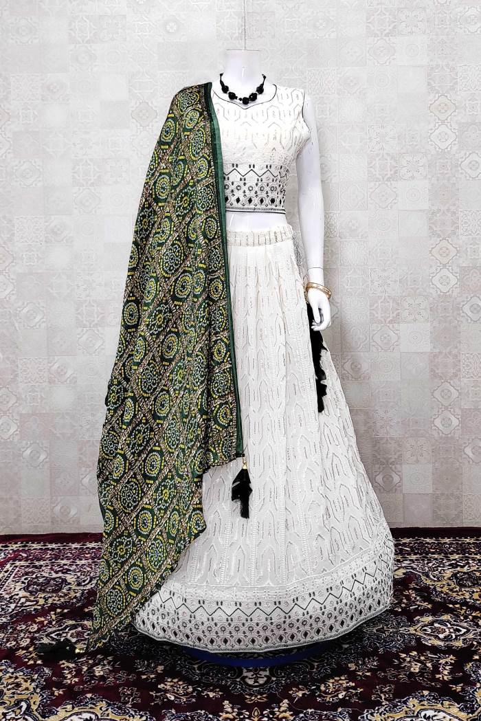 White Color Wedding Collection Designer Lehenga Choli