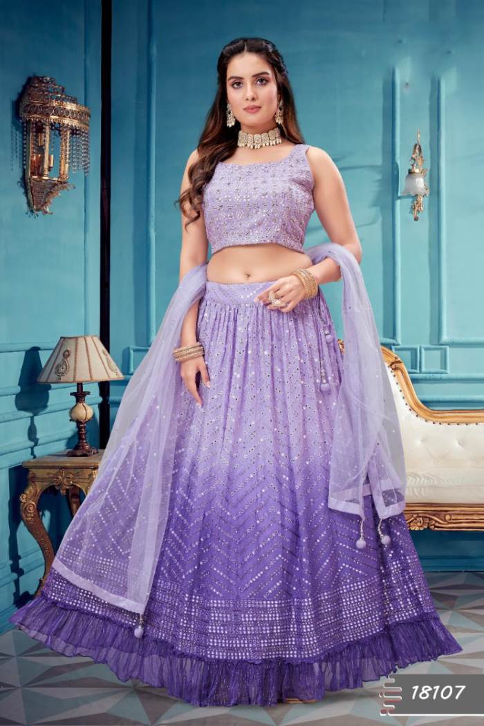 Purple Color Party Wear Designer Lehenga Choli