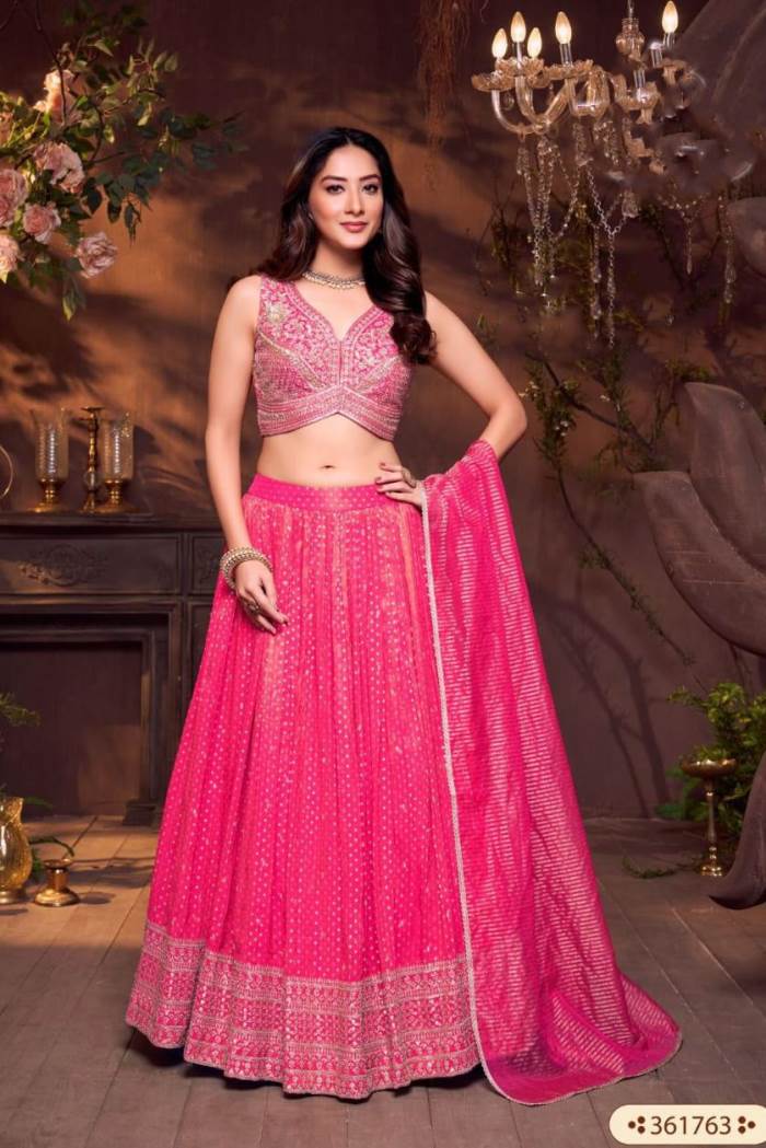 Rani Color Wedding Collection Designer Lehenga Choli