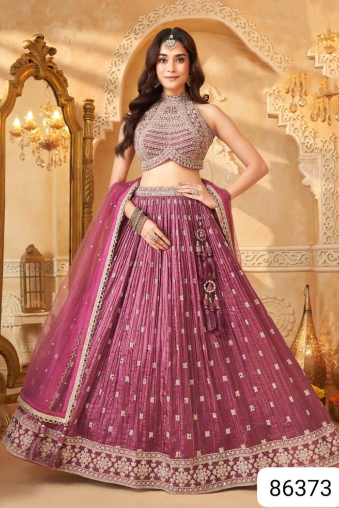 Dusty Purple Color Wedding Collection Designer Lehenga Choli