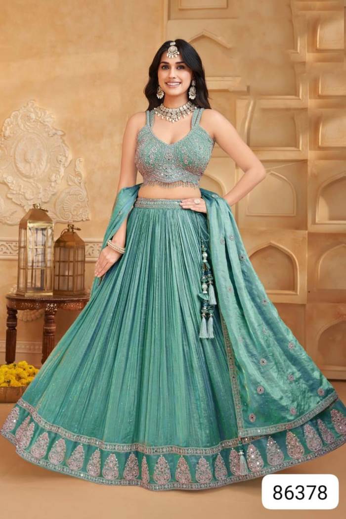 Rama Color Wedding Collection Designer Lehenga Choli