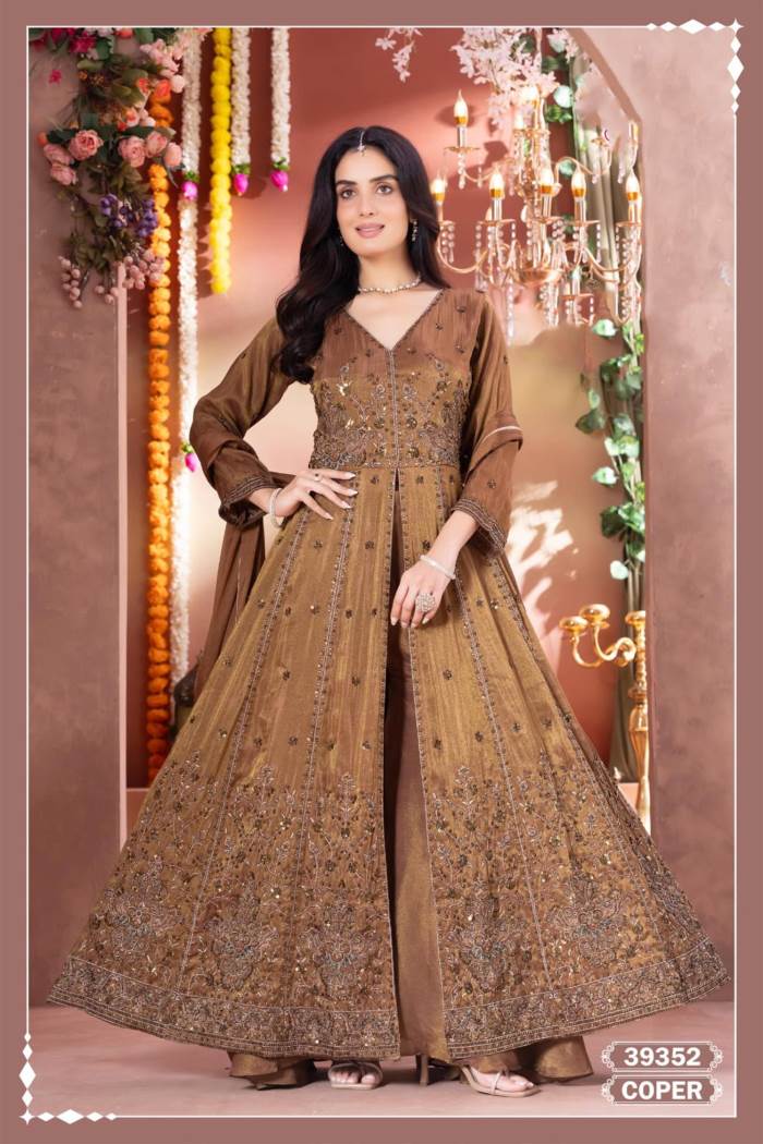 Choco Colour Party Wear Collection Indo-Western Suit