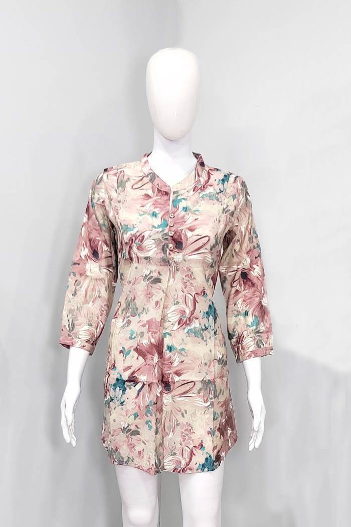 Onion Color Casual Wear Short Kurti