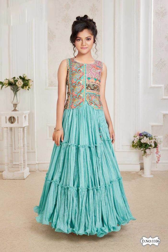 Firozi Color Party Wear Designer Lehenga Choli