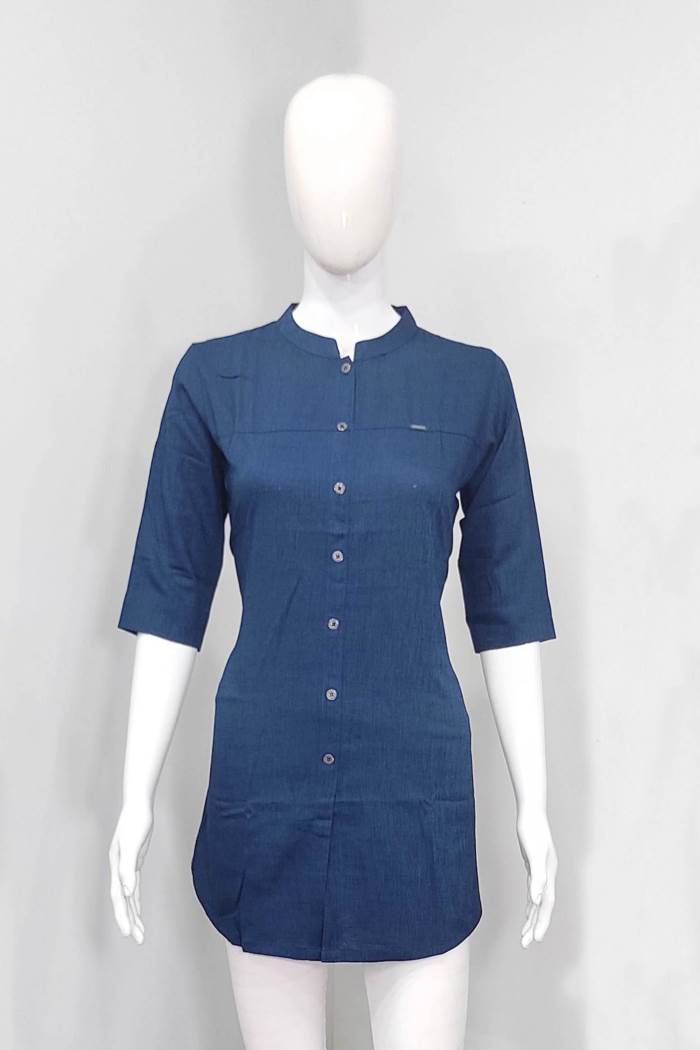 Blue Color Casual Wear Short Kurti