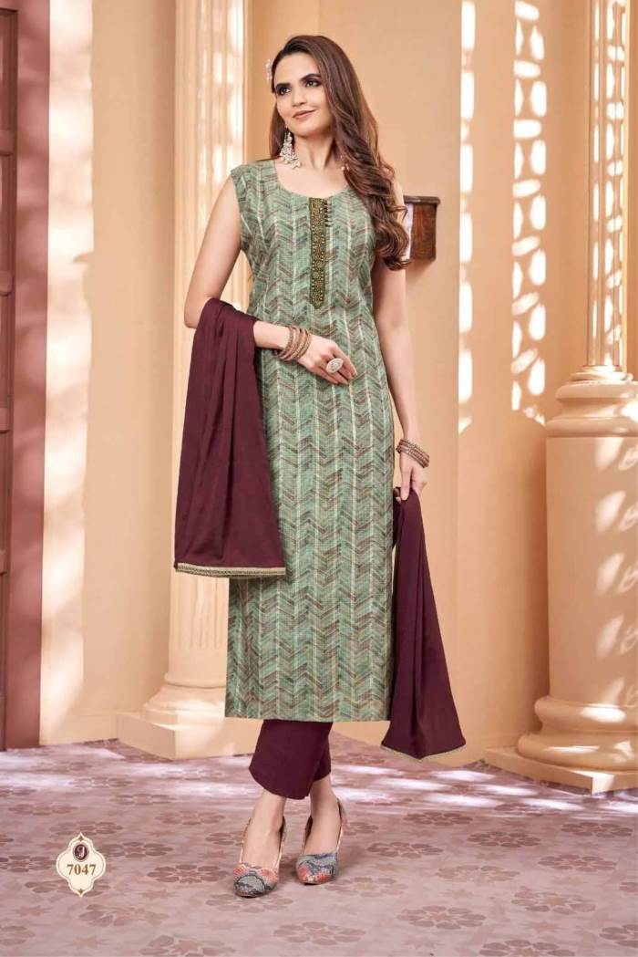 Green color Party Wear Designer Straight Long Suit