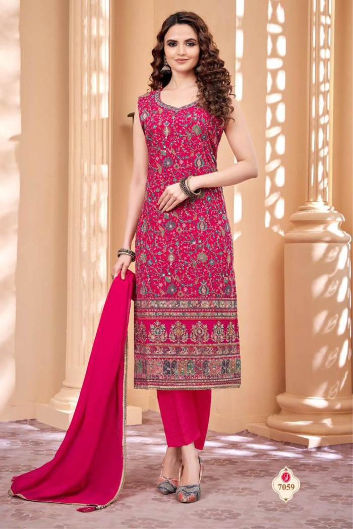 Rani Color Party Wear Designer Straight Long Suit