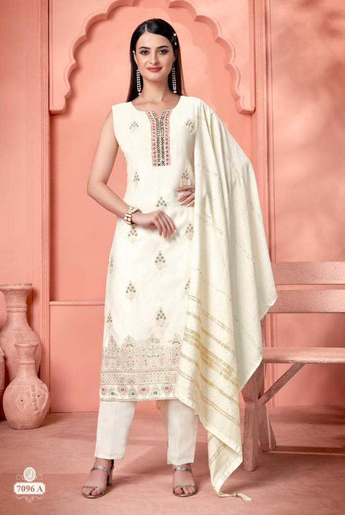White Color Party Wear Designer Straight Long Suit