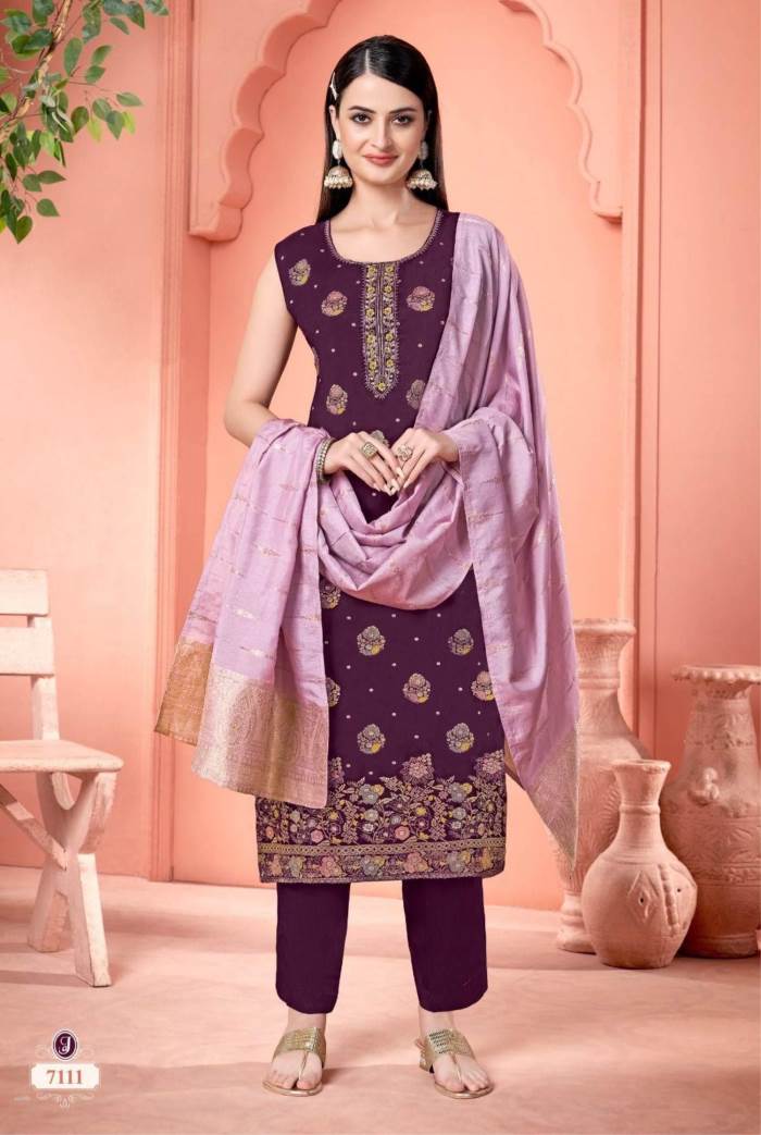 Wine Color Party Wear Designer Straight Long Suit