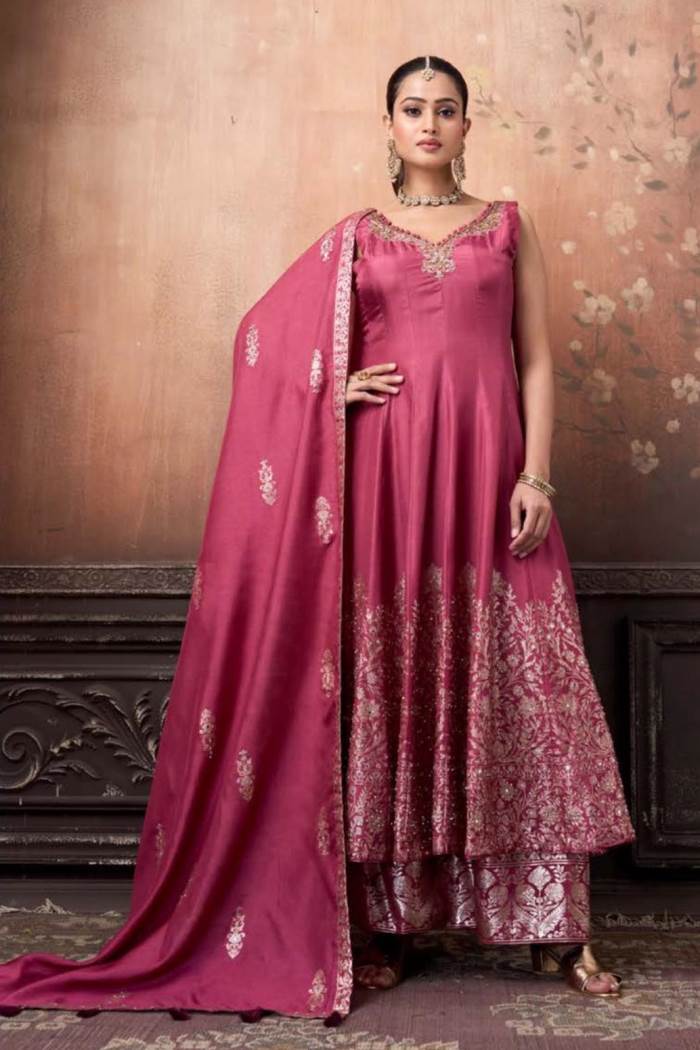 Onion Color Designer Indo-Western Suit