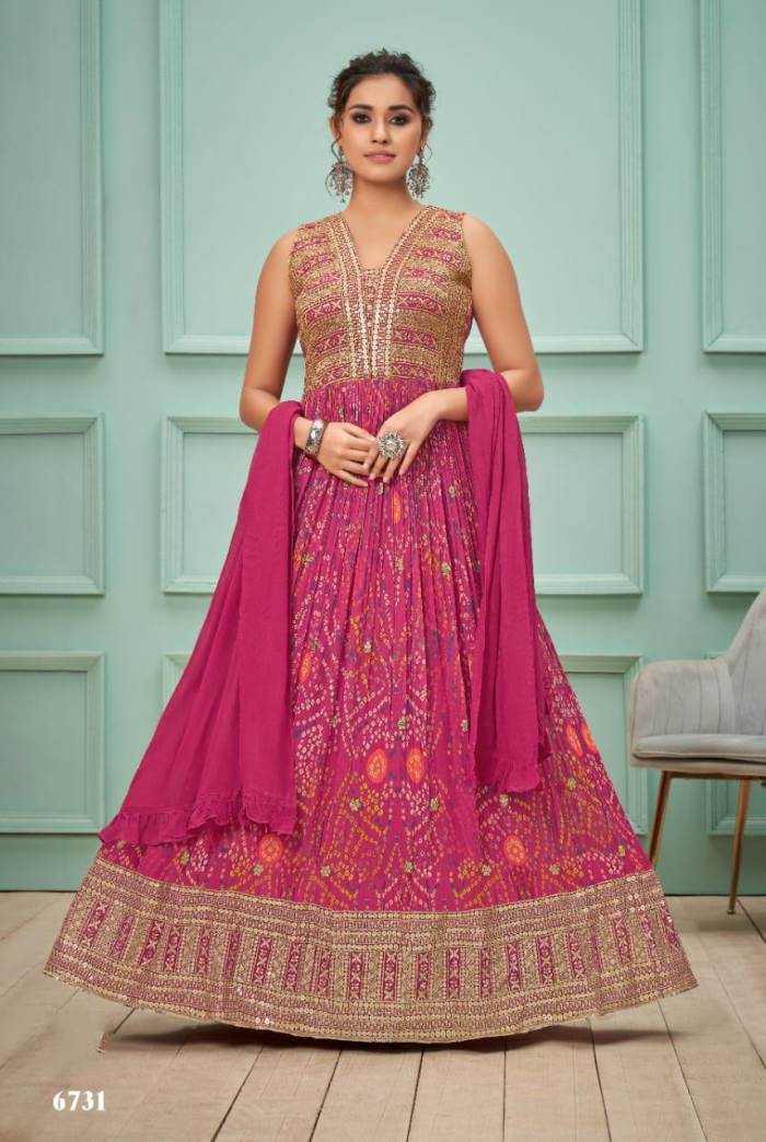 Rani Color Party Wear Designer Gown