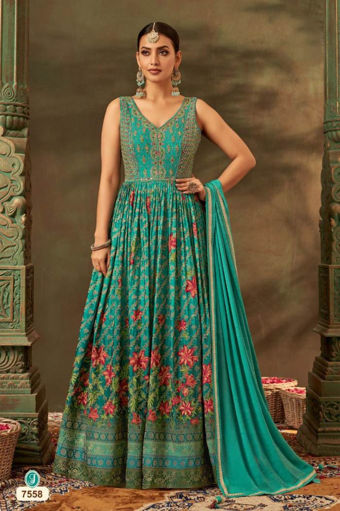 Rama Color Party Wear Designer Gown