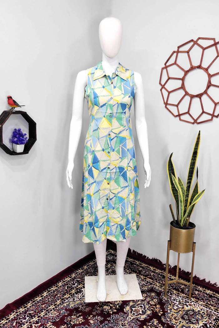 Blue Color Casual Wear Designer Gown Kurti