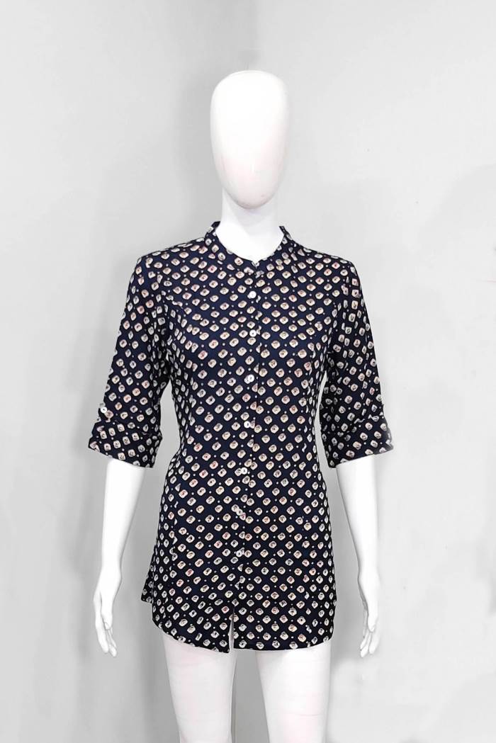 Navy Color Casual Wear Short Kurti